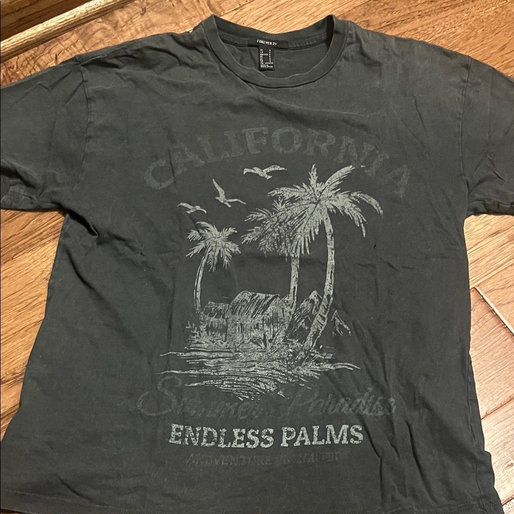 Forever 21 Black California Graphic Tee
